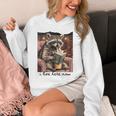 Bookish Mom Raccoon I Live Here Now Library Book Lover Unisex Hoodie