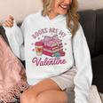 Books Are My Valentine Coquette Bow Bookworm Pink Books Unisex Hoodie Books Are My Valentine Coquette Bow Bookworm Pink Books Unisex Hoodie