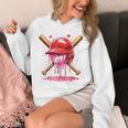 Boys Valentine Day Baseball Helmet Drip Ice-Cream Youth Kids Unisex Hoodie