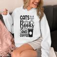 Cats Books And Coffee Kitty Cat Lover Unisex Hoodie Cats Books And Coffee Kitty Cat Lover Unisex Hoodie