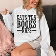Cats Tea Books Naps Cat Lover Unisex Hoodie Cats Tea Books Naps Cat Lover Unisex Hoodie