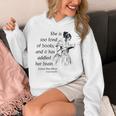 Cool Too Fond Of Books Louisa May Alcott Quote T-Shirt Unisex Hoodie