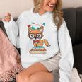 Cute Fox Smart Nerdy 1st Day School Teachers Students Books Unisex Hoodie