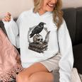 Dark Academia Raven Skull Books Unisex Hoodie