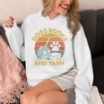 Dogs Books And Yarn Crocheting Retro Unisex Hoodie Dogs Books And Yarn Crocheting Retro Unisex Hoodie