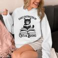Easily Distracted By Cats And Books Book And Cat Lover Premium Tri-Blend Unisex Hoodie Easily Distracted By Cats And Books Book And Cat Lover Premium Tri-Blend Unisex Hoodie