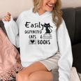 Easily Distracted Cats And Books Funny Book Lover Cat Gifts Women Unisex Hoodie Easily Distracted Cats And Books Funny Book Lover Cat Gifts Women Unisex Hoodie