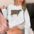 Easily Distracted By Cows & Books Lover Heifer Farm Unisex Hoodie