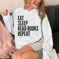 Eat Sleep Read Books Repeat Book Reader Unisex Hoodie
