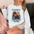 Everything Will Be Just Fine Cats Books And Wine Unisex Hoodie Everything Will Be Just Fine Cats Books And Wine Unisex Hoodie