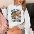 Faith Family Freedom Patriotic Christian Baseball Game Day Unisex Hoodie