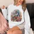Fantasy Dragon Books Floral Boho Bookworm Unisex Hoodie Fantasy Dragon Books Floral Boho Bookworm Unisex Hoodie
