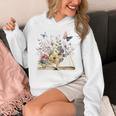 Flowers Gardening And Book Reading Lover Unisex Hoodie Flowers Gardening And Book Reading Lover Unisex Hoodie
