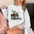 Frog Toad Fishing Vintage Classic Book Frog Unisex Hoodie