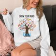 Grow Your Mind Read Reading Tree Books Librarian Teacher For Men Women Girls Kids Unisex Hoodie