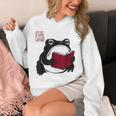 Grumpy Frog Book Lover Librarian Anime Japanese Unisex Hoodie