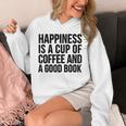 Happiness Is A Cup Of Coffee And A Good Book Reading Unisex Hoodie Happiness Is A Cup Of Coffee And A Good Book Reading Unisex Hoodie