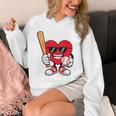 Heart Playing Baseball Valentines Day Unisex Hoodie Heart Playing Baseball Valentines Day Unisex Hoodie