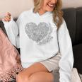 Heart Shaped Adult Coloring Book Style FashionShirt Unisex Hoodie