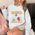 I’d Rather Be Buried In A Horror Book Spooky Skull Book Fan Unisex Hoodie
