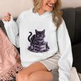 I'm An Indoor Cat Cute Witch Kitten With Books And Candles Unisex Hoodie