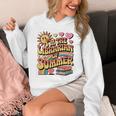 I'm The Librarian Of Summer Groovy Rainbow Retro Book Lover Unisex Hoodie