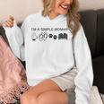 I'm A Simple Woman I Love Coffee Flip Flops Dog Books Unisex Hoodie I'm A Simple Woman I Love Coffee Flip Flops Dog Books Unisex Hoodie