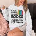 I Just Want To Read Books And Pet My Boston Terrier Unisex Hoodie