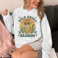Leopard Animal Print Bookish Wild About Reading Cheetah Book Unisex Hoodie