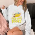 Let's Taco About Books Mexican Pun Bookworm Premium Tri-Blend Unisex Hoodie