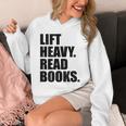 Lift Heavy Read Books Gym Apparel Weightlifters And Readers Unisex Hoodie