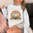 Take A Look It In A Book Retro Rainbow Reading Teacher Unisex Hoodie