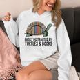 I Love Turtles Easily Distracted By Turtles And Books Nerds Unisex Hoodie I Love Turtles Easily Distracted By Turtles And Books Nerds Unisex Hoodie