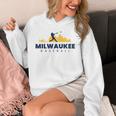 Milwaukee Baseball Minimalist City Skyline Baseball Lover Unisex Hoodie Milwaukee Baseball Minimalist City Skyline Baseball Lover Unisex Hoodie