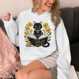 Mystic Cat With Spell Book Candle Flowers Witchcore Men Women Kids Unisex Hoodie Mystic Cat With Spell Book Candle Flowers Witchcore Men Women Kids Unisex Hoodie