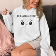 No Baseball Today Minimalist Sad Face Baseball Lover Unisex Hoodie
