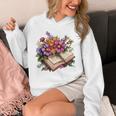 Open Book With Colorful Flowers For Readers Unisex Hoodie Open Book With Colorful Flowers For Readers Unisex Hoodie