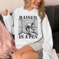 Raised In a Pen Baseball Pitcher Saying Bullpen Unisex Hoodie