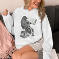 Raven Crow Reading a Magic Book Wizard Animal Bird Reader Unisex Hoodie
