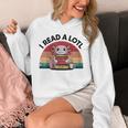I Read Alotl Axolotl Retro Reading Books Lover Vintage Unisex Hoodie