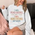 I Read Books Anywhere I Love Heart Books Bookworm Unisex Hoodie