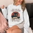 i Read Books And i Know Things Cat Reading Coffee Unisex Hoodie