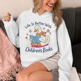 I Still Read Children’s Books Cute Duck Reading Book Lover Unisex Hoodie