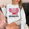 Readalotl Love Axolotls Reading Books And Axolotls Unisex Hoodie