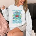 Reading Books Easily Distracted By Dragons And Books Unisex Hoodie Reading Books Easily Distracted By Dragons And Books Unisex Hoodie
