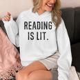 Reading Is Lit English Teacher Book Lovers Unisex Hoodie