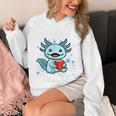 Readsolotl Amphibian Read Book Herpetologist Cute Axolotl Unisex Hoodie