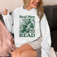 Real Men Read Cute Bear Tea Book Lover Men Boys Reading Premium Tri-Blend Unisex Hoodie
