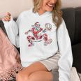 Santa Playing Baseball Catcher Merry Christmas Sport Player Unisex Hoodie