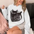 SataniCat Pentagram Cat Satan Demon Necronomicon Book Lover Unisex Hoodie
